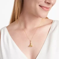 Womens 1/4 CT. T.W. Simulated Cubic Zirconia Sterling Silver Buddha Pendant Necklace