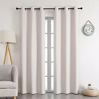 Max Blackout Emerson Solid Grommet Top 100% Single Curtain Panel