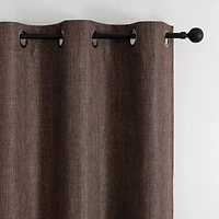 Max Blackout Emerson Solid Grommet Top 100% Single Curtain Panel
