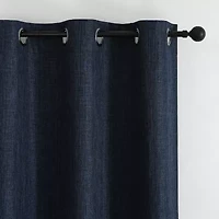 Max Blackout Emerson Solid Grommet Top 100% Single Curtain Panel