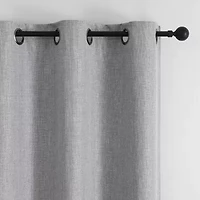 Max Blackout Emerson Solid Grommet Top 100% Single Curtain Panel