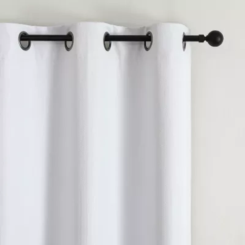 Max Blackout Emerson Solid Grommet Top 100% Single Curtain Panel