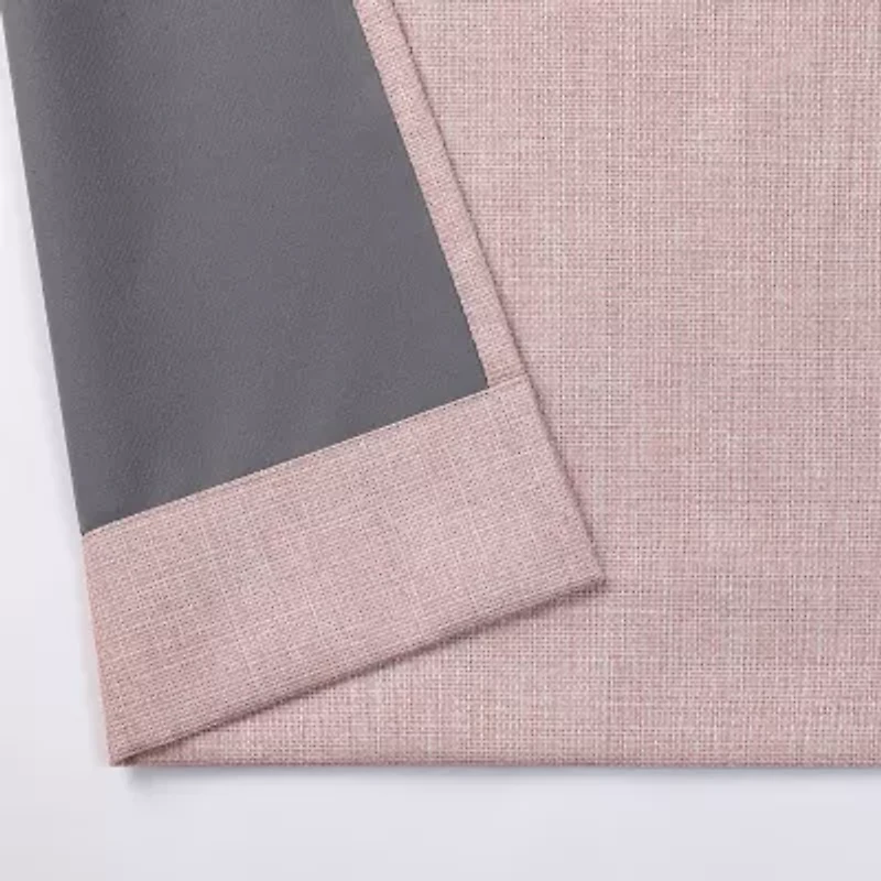 Max Blackout Emerson Solid Grommet Top 100% Single Curtain Panel