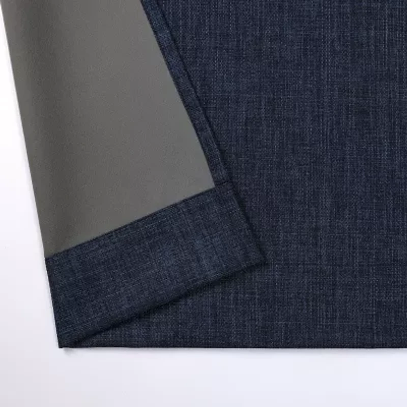 Max Blackout Emerson Solid Grommet Top 100% Single Curtain Panel