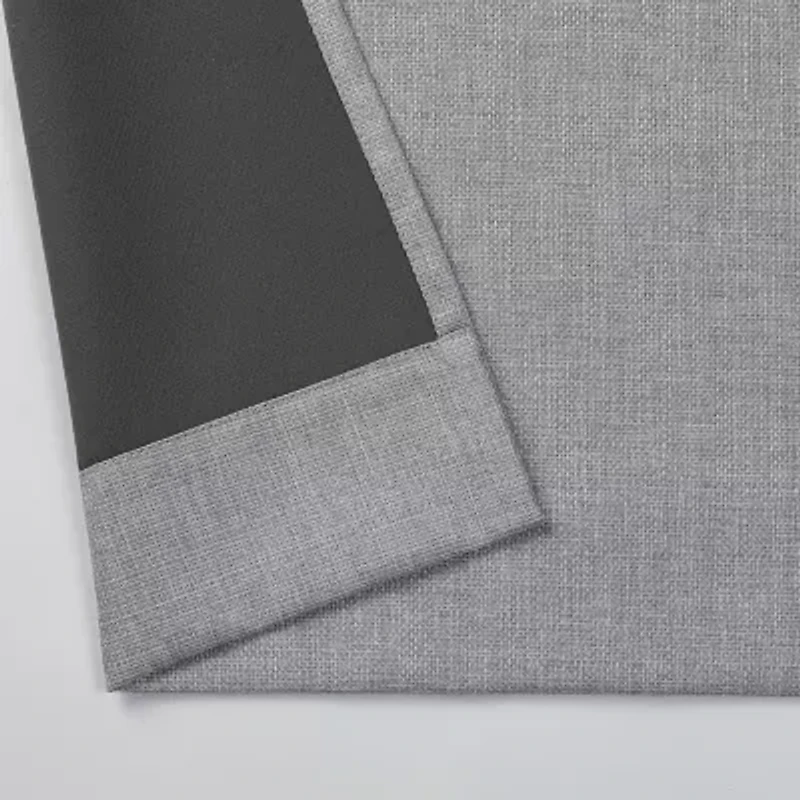 Max Blackout Emerson Solid Grommet Top 100% Single Curtain Panel