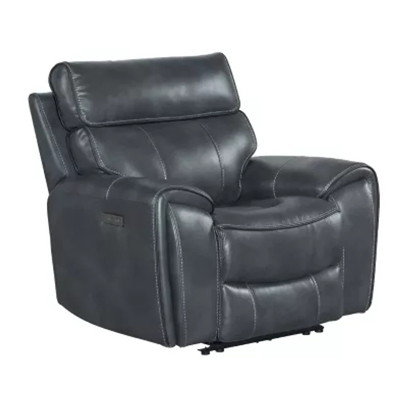 Topaz Living Room Collection Curved Slope-Arm Recliner