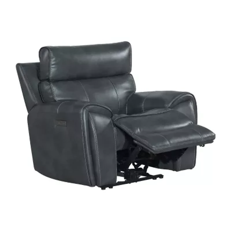 Topaz Living Room Collection Curved Slope-Arm Recliner