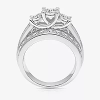 Love Lives Forever (I / I1) Womens 2 CT. T.W. Lab Grown White Diamond 10K Gold Round 3-Stone Engagement Ring