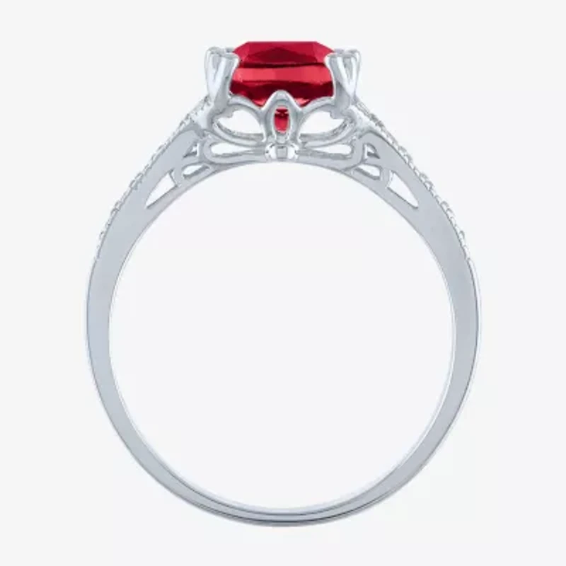 Gemstone Sterling Silver Cushion Cocktail Ring