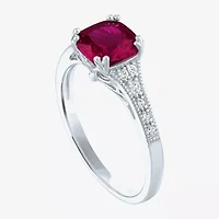 Gemstone Sterling Silver Cushion Cocktail Ring