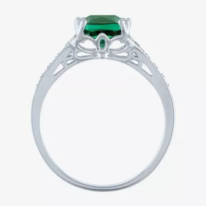 Gemstone Sterling Silver Cushion Cocktail Ring