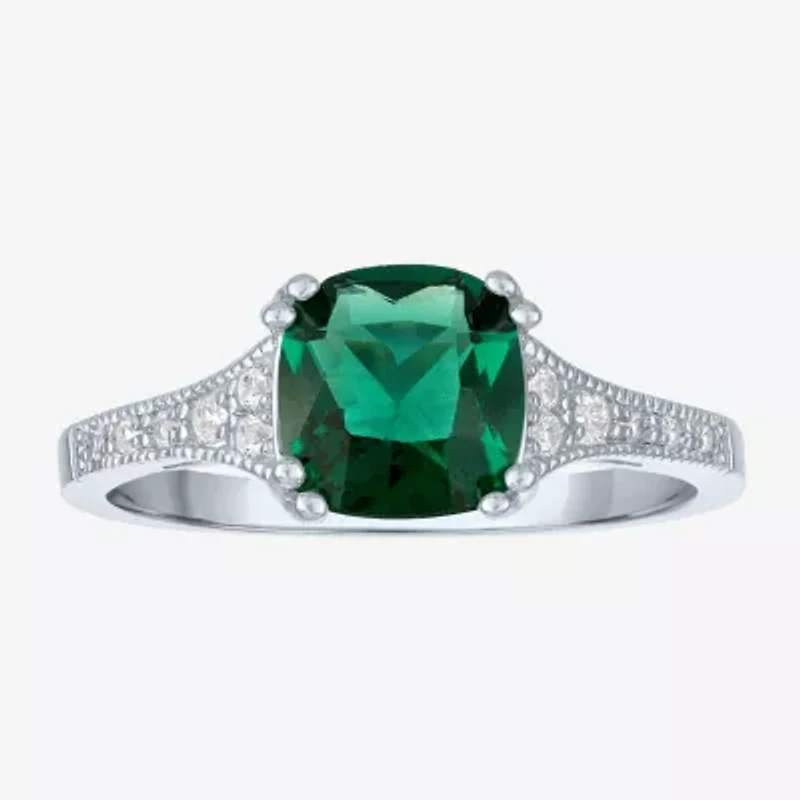 Gemstone Sterling Silver Cushion Cocktail Ring