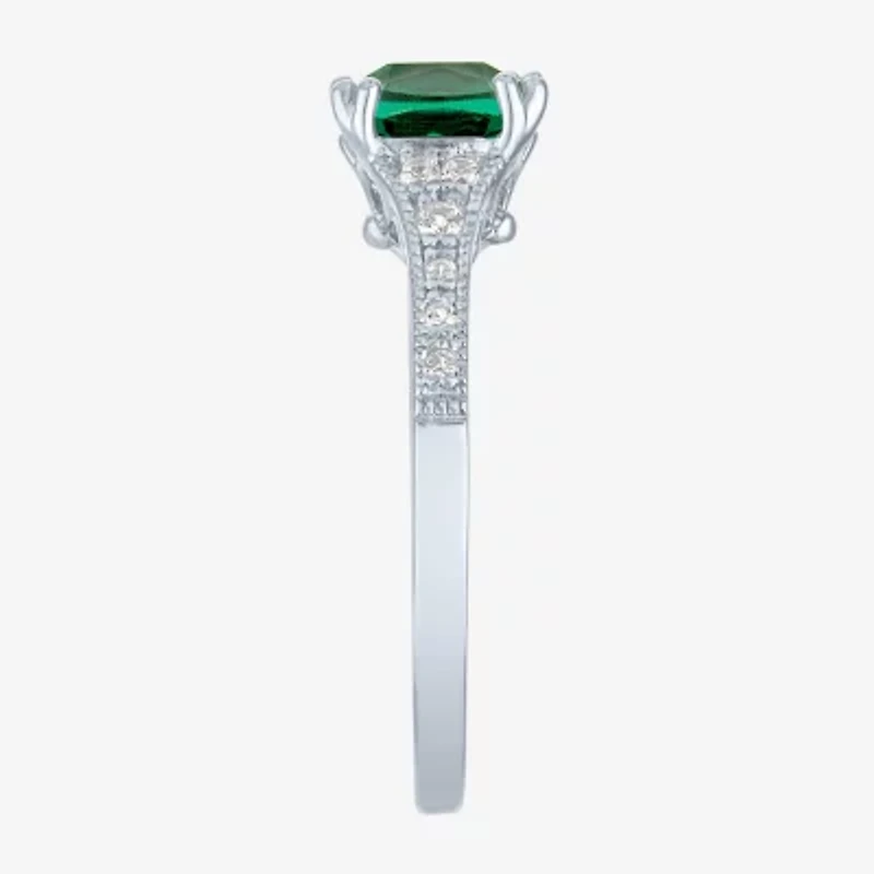 Gemstone Sterling Silver Cushion Cocktail Ring