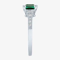 Gemstone Sterling Silver Cushion Cocktail Ring