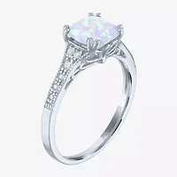 Gemstone Sterling Silver Cushion Cocktail Ring