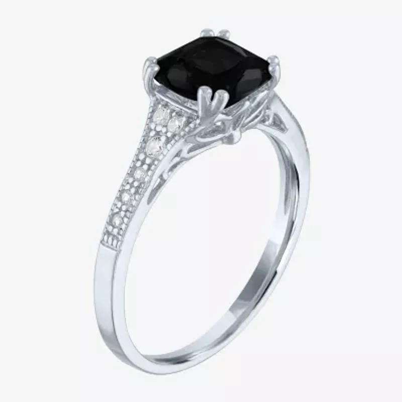 Gemstone Sterling Silver Cushion Cocktail Ring