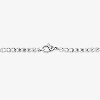 Mens Stainless Steel and Black Cable Cross Pendant