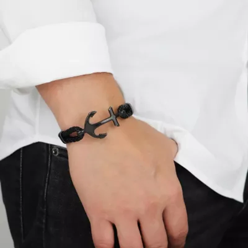 Mens Stainless Steel Strand Bracelet