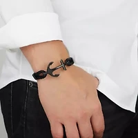 Mens Stainless Steel Strand Bracelet