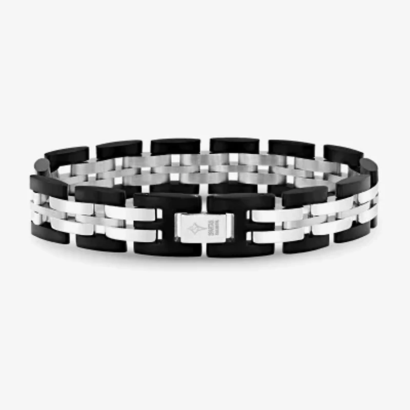 Inch Mens Stainless Steel / Inch Solid Link Chain Bracelet