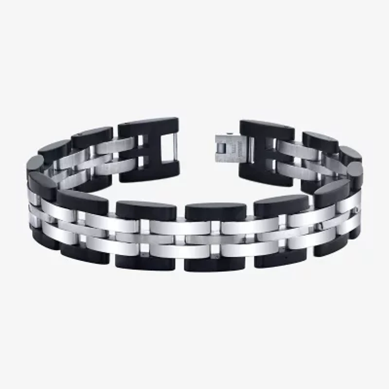 Inch Mens Stainless Steel / Inch Solid Link Chain Bracelet