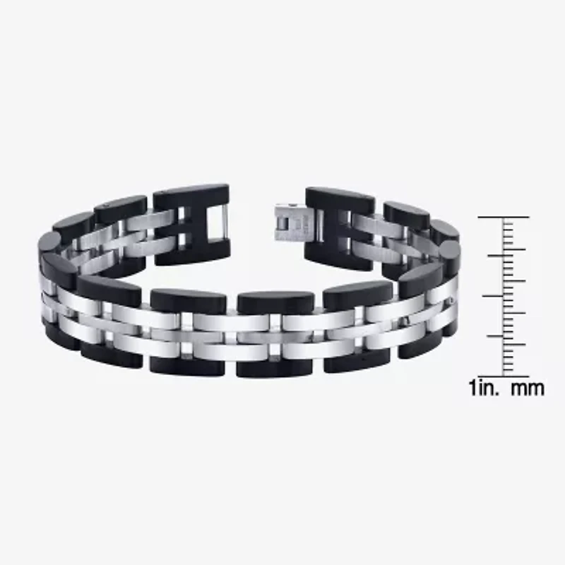 Inch Mens Stainless Steel / Inch Solid Link Chain Bracelet