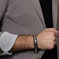 8 1/2 Inch Mens Stainless Steel Solid Link Chain Bracelet