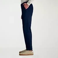 Haggar Wrinkle Free Performance Khaki Mens Comfort Waistband Slim Fit Flat Front Pant