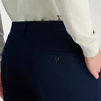 Haggar Wrinkle Free Performance Khaki Mens Comfort Waistband Slim Fit Flat Front Pant