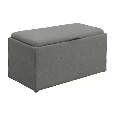 Convenience Concepts Sheridan Storage Bench w/ 2 Side Ottomans