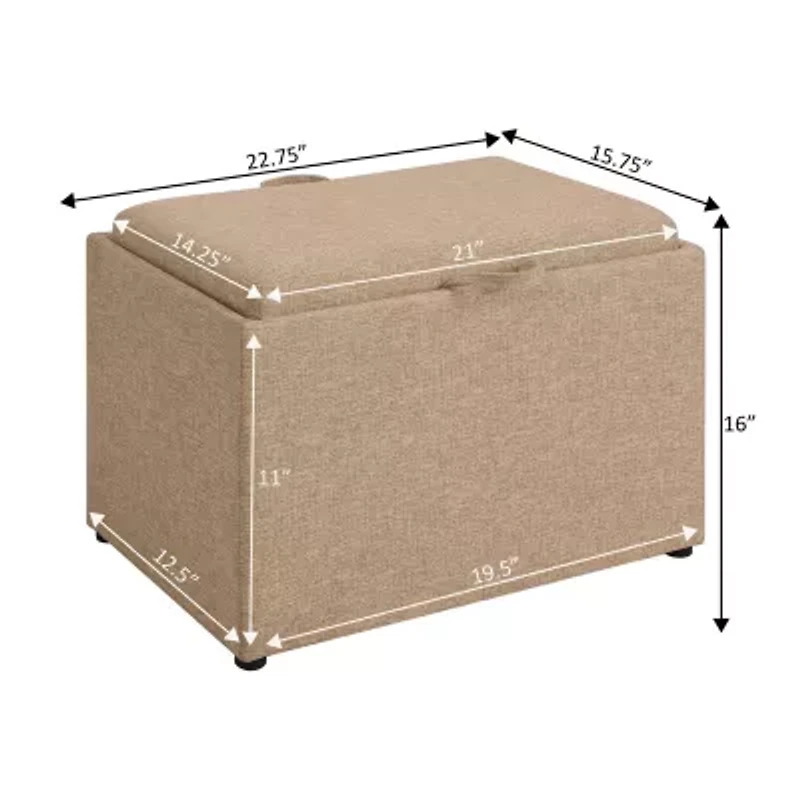 Designs 4 Comfort Accent Storage Ottoman