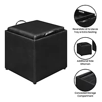 Designs4comfort Cushioned Ottoman
