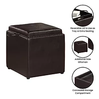 Designs4comfort Cushioned Ottoman