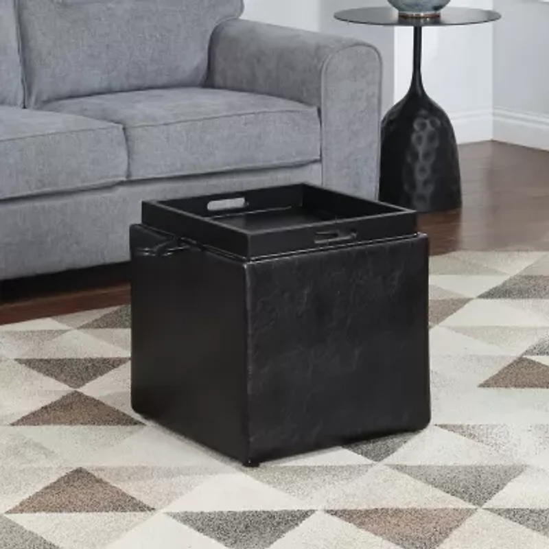 Designs4comfort Cushioned Ottoman