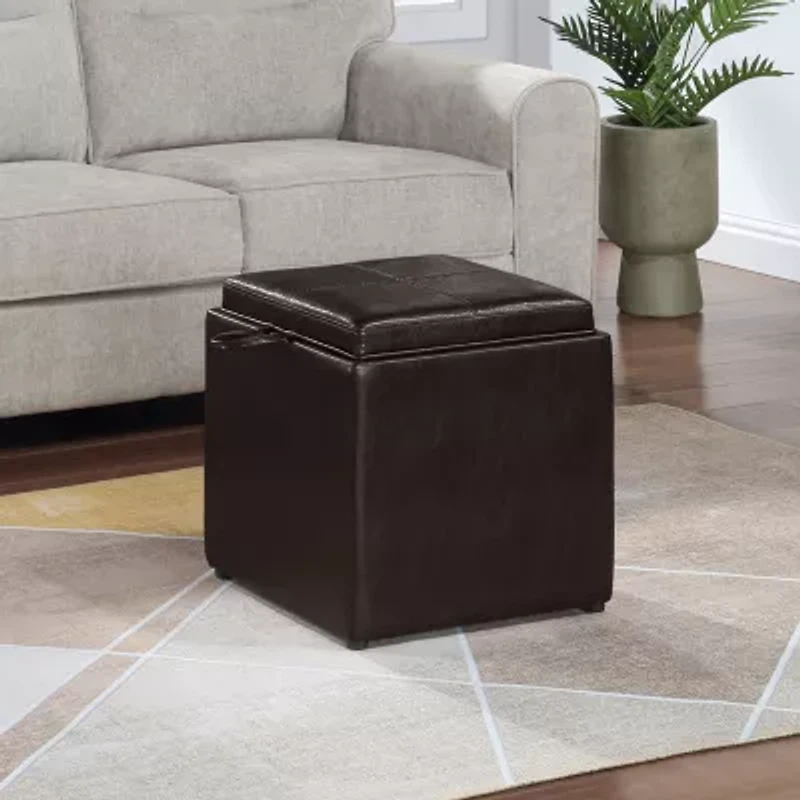 Designs4comfort Cushioned Ottoman