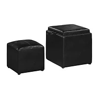 Designs4comfort Cushioned Ottoman