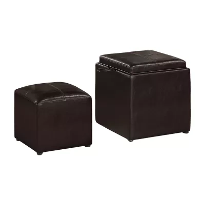 Designs4comfort Cushioned Ottoman