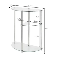 Designs2go Living Room Collection Glass Console Table