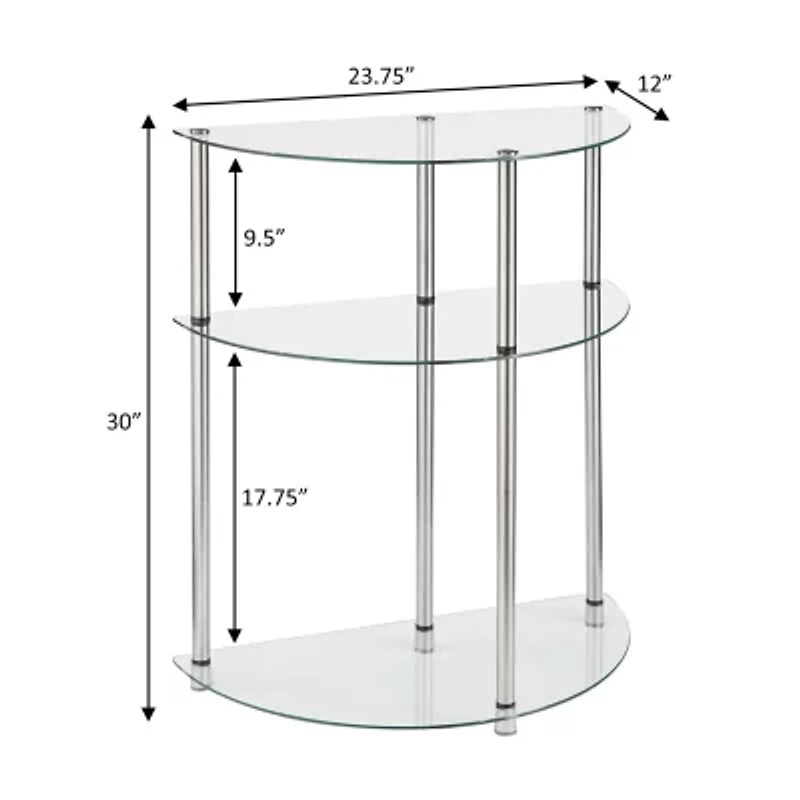 Designs2go Living Room Collection Glass Console Table