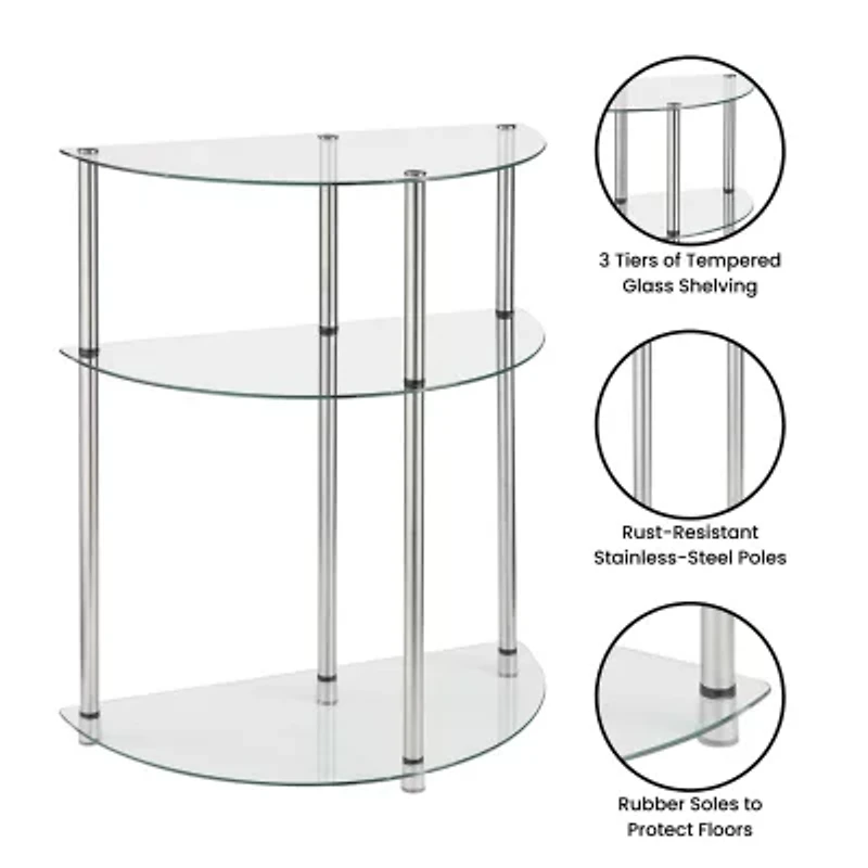Designs2go Living Room Collection Glass Console Table