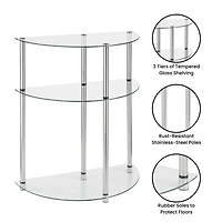 Designs2go Living Room Collection Glass Console Table