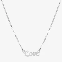 Silver Treasures Love Womens Sterling Silver 16 Inch Pendant Necklace
