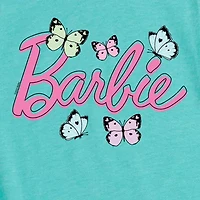 Big Kid Girls Round Neck Short Sleeve Classic Fit Barbie Graphic T-Shirt