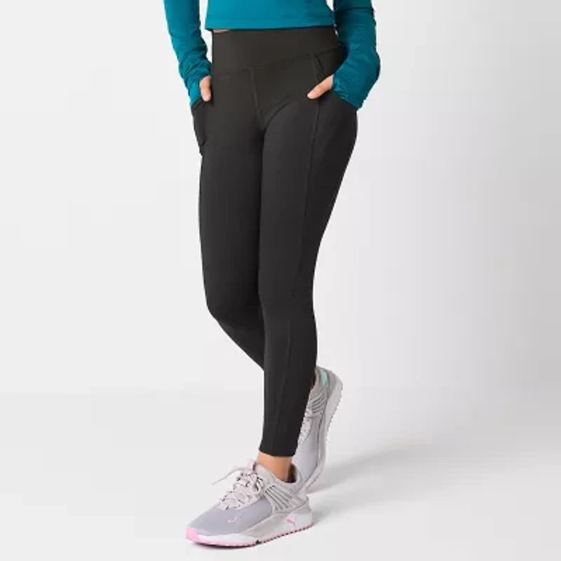 Xersion Little & Big Kid Girls Quick Dry High Rise 7/8 Ankle Legging
