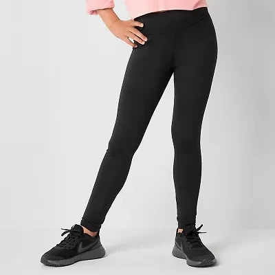 Xersion Little & Big Kid Girls Quick Dry High Rise Knit 24" Active Full Length Leggings