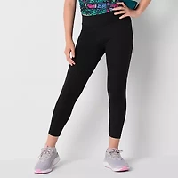Xersion Little & Big Kid Girls Quick Dry High Rise Knit 7/8 Ankle Legging