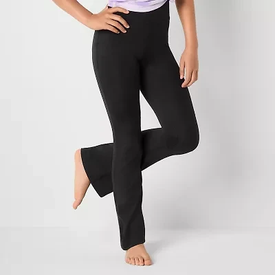 Xersion Little & Big Kid Girls Quick Dry High Rise Knit 26 1/2" Active Flare Full Length Leggings