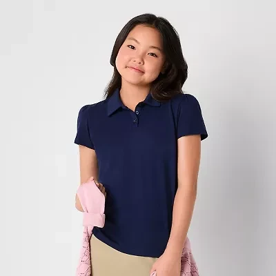 Thereabouts Little & Big Kid Girls Short Sleeve Regular Fit Polo Shirt
