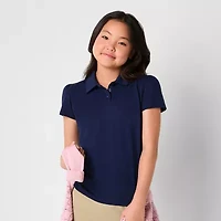 Thereabouts Little & Big Kid Girls Short Sleeve Regular Fit Polo Shirt
