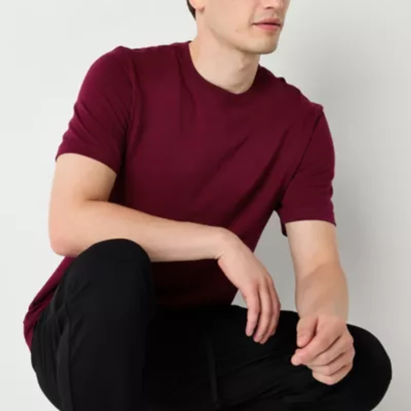 Xersion Xtreme Cotton Mens Crew Neck Short Sleeve Quick Dry Active T-Shirt